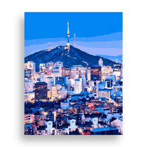 위메이크 페인팅 DIY 명화그리기 세트 남산타워 40x50