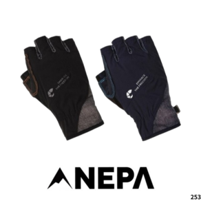 [백화점 매장판] 네파 NEPA 여름 마운틴 남성 장갑 나일론 논핑거 등산 아웃도어 글러브, 블랙