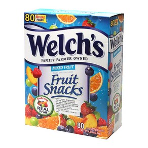 Welchs 웰치스 후르츠 믹스 젤리 80개 과일젤리 후르트 스낵, 2kg, 1개