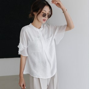 M1281 러플 소매 블라우스[낱장세일]