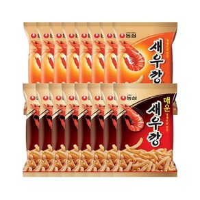 새우깡+매운새우깡, 16개, 90g