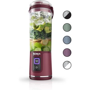 Ninja 닌자 BC51NV 블라스트 휴대용 블렌더 코드리스 18oz. 용기 퍼스널 Shakes Smoothies BPA Fee 누출 방지 뚜껑 Sip Spout USBC 충전식, Canbey Red