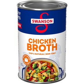 Swanson 100% Natual Gluten-Fee Chicken Both 14.5 Oz Can Swanson 100% 천연 글루튼 프리 치킨 브로스 14.5온스, 411g, 1개