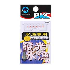 피싱스토어- 백경 빙어채비 얼음낚시 빙어바늘 BK-801 6단, 1개