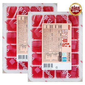 [퀴클리몰] 시아스 딸기 푸딩 1kg, 2개