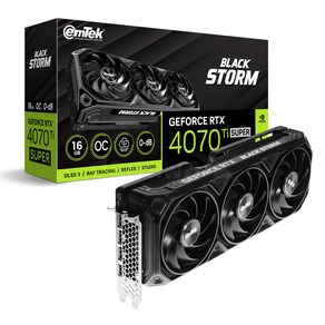 이엠텍 지포스 RTX 4070 Ti SUPER BLACK STORM OC D6X 16GB