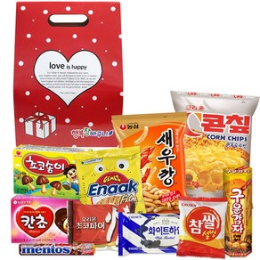 행복장바구니 과자선물세트, 1개, 42.러브해피손잡이세트A