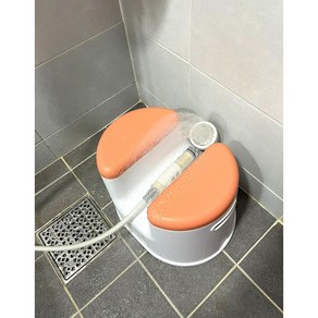 좌욕기 좌욕의자 u자형의자 목욕탕의자 가정용 치질좌욕기 욕실의자 비데의자 미끄럼방지 노인 환자용 샤워기흡착패드 빨판, 블루+흡착패드 1개