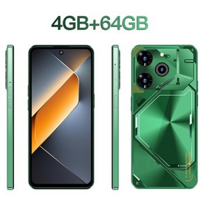 FUFFI-Pova 6 프로 스마트폰 안드로이드 6.56 인치 4 + 64GB ROM 5 + 13MP 카메라 OTG 휴대폰 4000mA, 01 4GB_01 공식 표준_01 64G, 02 geen