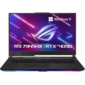 에이수스 2023 ROG 스트릭스 스카 17 라이젠9 라이젠 7000 시리즈 지포스 RTX 4090, Off Black, 3TB, 32GB, WIN11 Home, G733PY-LL002W