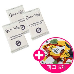 [고퍼우드] 친환경 습도관리팩 49% 63g 3개 (+연습용 피크 5개 포함), 단품, 1세트