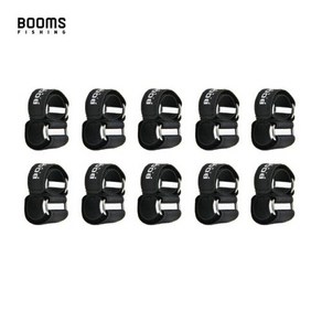 Booms Fishing RB2 자동차 정리 로드 홀더 벨트 차량 의류 바 DIY 로드 캐리어, 1)Black10pcs, 10개