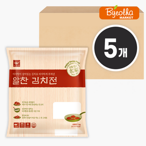 사옹원 알찬 김치전 1kg 대용량 업소용 식자재 식당용 부침개 한식 반찬 전 벌크포장, 5개