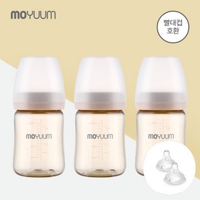 [모윰] PPSU 노꼭지 올인원 젖병 170ml 트리플팩(빨대컵 호환) +젖꼭지 2ea, 베이지, 1개