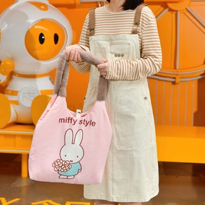 Miffy 에디션 싱글 숄더백 대용량 퀼팅 조끼 토트 패키지 여성 사무직 종사자 가을 겨울 모델, E, 1개