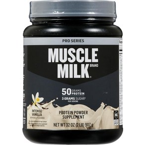 Muscle Milk Powde Po 시리즈 단백질 50g 인텐스 바닐라 0.9kg2파운드 290484, 1개, 907g