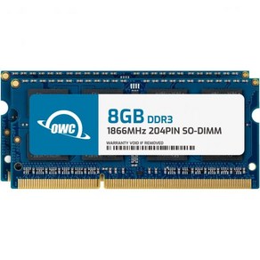 OWC 16GB2 x 8GB PC14900 DDR3 1866MHz SO-DIMM 메모리 2015Late 아이맥 27 w Retina 5K 모델 호환 PCOWC1867DDR3S16, 16 GB (2 x 8 GB)_2 x 8GB, 1개