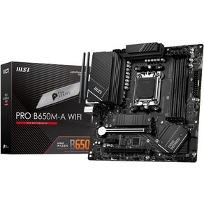 MSI 마더보드 PRO B650M-A WIFI AMD Ryzen 7000 시리즈(AM5) 대응 B650 칩셋 탑재 mico-ATX MB5909, 한개옵션1