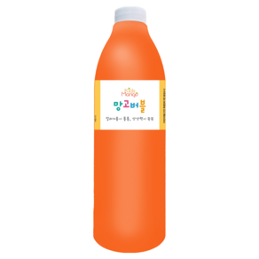 키즈망고 망고버블 거품물감, 1000ml, 오렌지