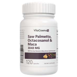 PipingRock VitaCosmoX 프로스테이트 피지움 앤 소팔메토 전립선 120정 Postate Suppot Pygeum n Saw Palmetto, 1개