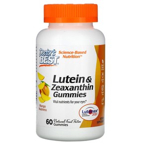 닥터스 베스트 루테인 지아잔틴 망고 매드니스 구미 60개입 Lutein & Zeaxanthin Gummies Mango Madness, 60정, 1개