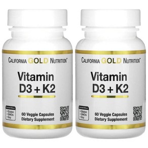 CGN 비타민D3 K2 고약사 약들약 캘리포니아골드 Vitamin D3 60캡슐 2병