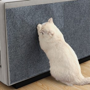 [티케이샵] 고양이 쇼파 벽면 가구 보호 부착형 스크래쳐, 1개, 그레이