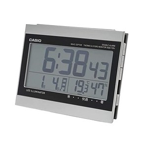 카시오 알람시계 전파수신 온습도 캘린더 표시 실버 CASIO DQD-720J-8JF 일본발송