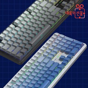 AULA F108 PRO 독거미 풀배열 커스텀 기계식 키보드 유선 무선 블루투스 3모드 노브 GIF스크린 8000mAh, 제조사축, 블루 측각 (풍령축)