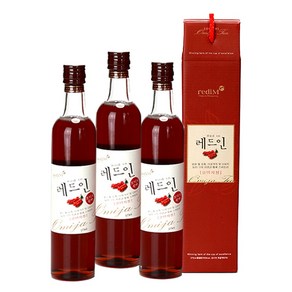 마시는 오미자 문경 레드인 오미자청, 3개, 375ml