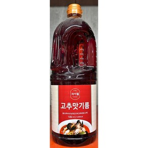 차이웰 고추 맛 기름 1.8l 한식용업소용 식자재 식당용 단체 급식용 식재료 대용량, 1개