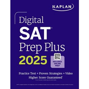 (영문도서) Digital SAT Pep Plus 2025: Includes 1 Full Length Pactice Test 700+ Pactice Questions Papeback, Kaplan Publishing, English, 9781506292991