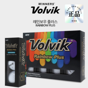 VOLVIK 볼빅 레인보우 플러스 골프공 12구, 화이트, 2개