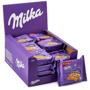 Milka Sensations 밀카 센세이션 밀크초콜릿 칩 쿠키 1.25kg 24개입, 24개