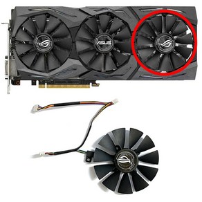 87mm 6pin T129215SU GTX1060 1070 1080 GPU 쿨러 ASUS Stix GTX 1060 OC 1080Ti RX 480 그래픽 카 팬, [04] 6pin