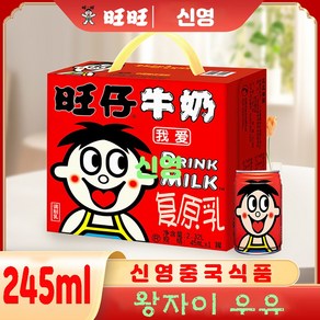 왕자이 캔음료 우유음료, 246ml, 10개