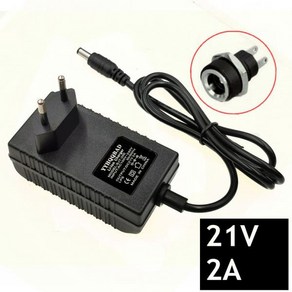 21V 2A 리튬 배터리 충전기 100-240V LED 조명 DC 전원 잭 소켓 여성 패널 마운트 커넥터, [02] EU, 02 DC-2_02 EU, 8) DC-2 - EU, 1개
