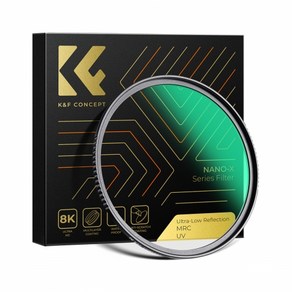 K&F CONCEPT NANO-X Ulta-Low Reflection 초저반사 UV 필터 8K AGC Glass 72mm