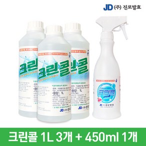 진로발효 살균소독59% 크린콜1L 3개+450ml 1개