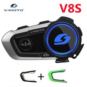 Vimoto 중국어 버전 V8S V9S V9X 오토바이 헬멧 헤드셋 인터콤 블루투스 50 인터콤 IP67 소음 감소 다기능, 1) V8S, 1개