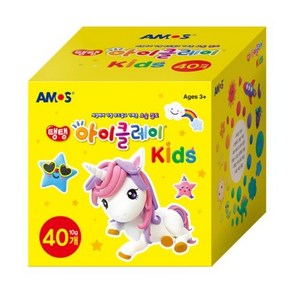 아모스 아이클레이 키즈 3 유아용 클레이 40p, 혼합, 10g, 2세트