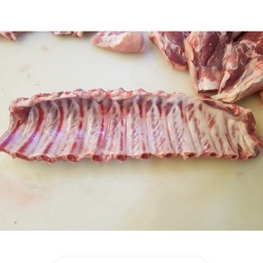 한돈 등갈비 쪽갈비 김치찜 갈비찜 숯불 구이 국산 국내산 로인립 Loinlip 뼈 가운데 절단, 2개, 500g