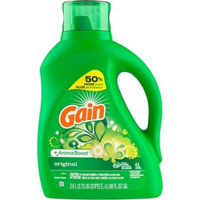 Gain + 아로마 부스트 액체 세탁 세제 오리지널 향 61개입 88fl oz HE 호환