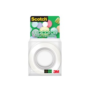 3M 스카치 매직 테이프 마카롱 리필 2입 18mm X 10M, 3개