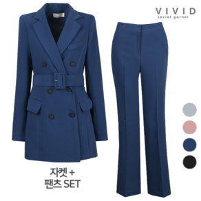 VIVID SET 여성 더블정장자켓+정장팬츠 세트