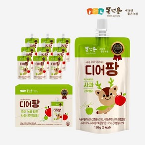 [몸엔용] 디어팡 어린이 녹용곤약젤리 사과 120ml x 10개입 DEERPANG, 10개