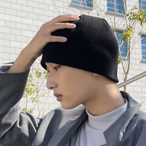 빅사이즈 무지 비니 남자 니트 겨울 모자 Plain beanie