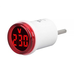 [공구나라]휴대용 전압계 LED 디지털 디스플레이 전압 측정 모니터 EU 플러그 사각형 AC 220V 230V, Red Display, 1개