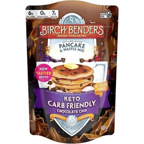 Bich Bendes 버치 벤더스 Keto 초콜릿 칩 팬케이크 & 와플 믹스 283.5g10온스 백 194421, 6개, 283g