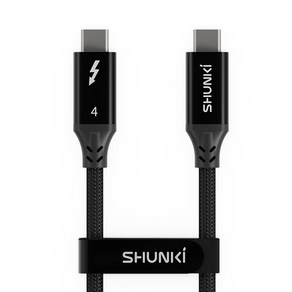 슌키 썬더볼트4 USB4 C to C PD240W 40Gbps 8K 60Hz 초고속 충전 데이터 케이블, 1개, 2m